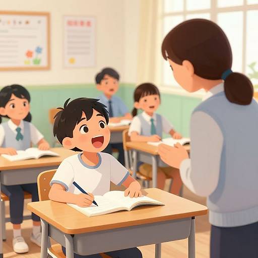 Disrespectful Classroom Scene Illustration