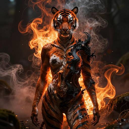 Surreal Tigrato Human Nature Fusion