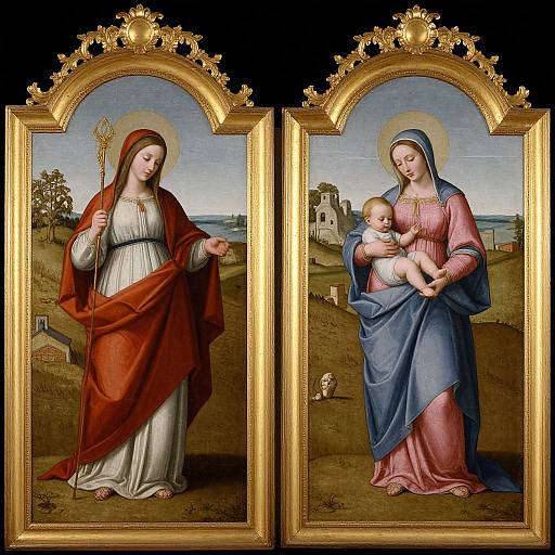 Ornate Gold-Framed Religious Panels