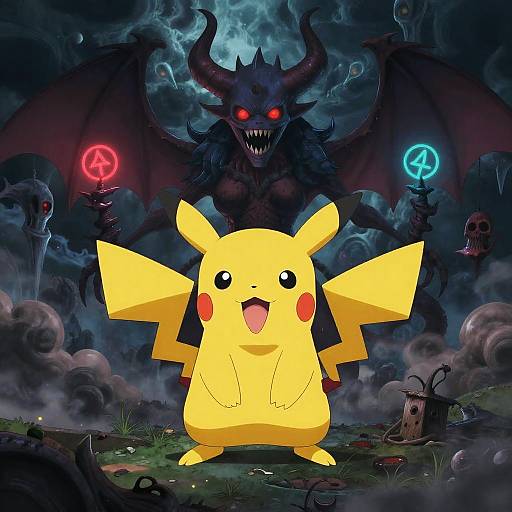 Demonic Pokemon in Surreal Nightmare