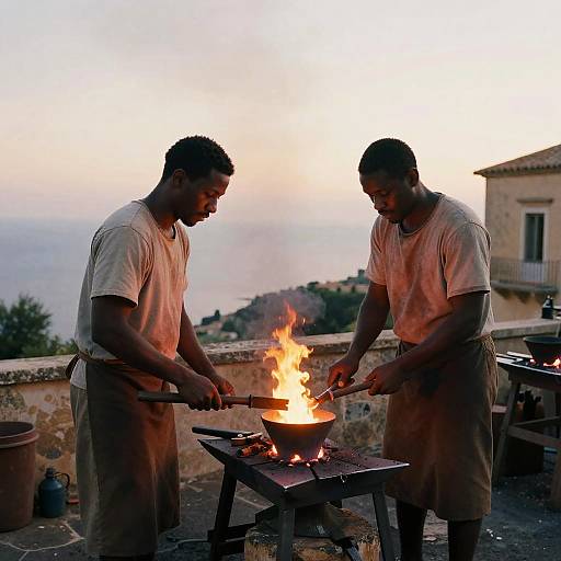 Blacksmith Apprentices at Sicilian Villa