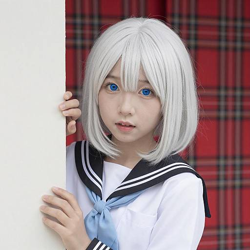 Playful Child in Sailor Outfit