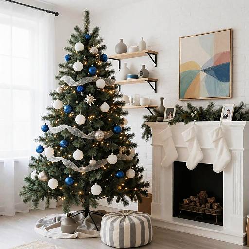 Cozy Christmas Living Room Scene