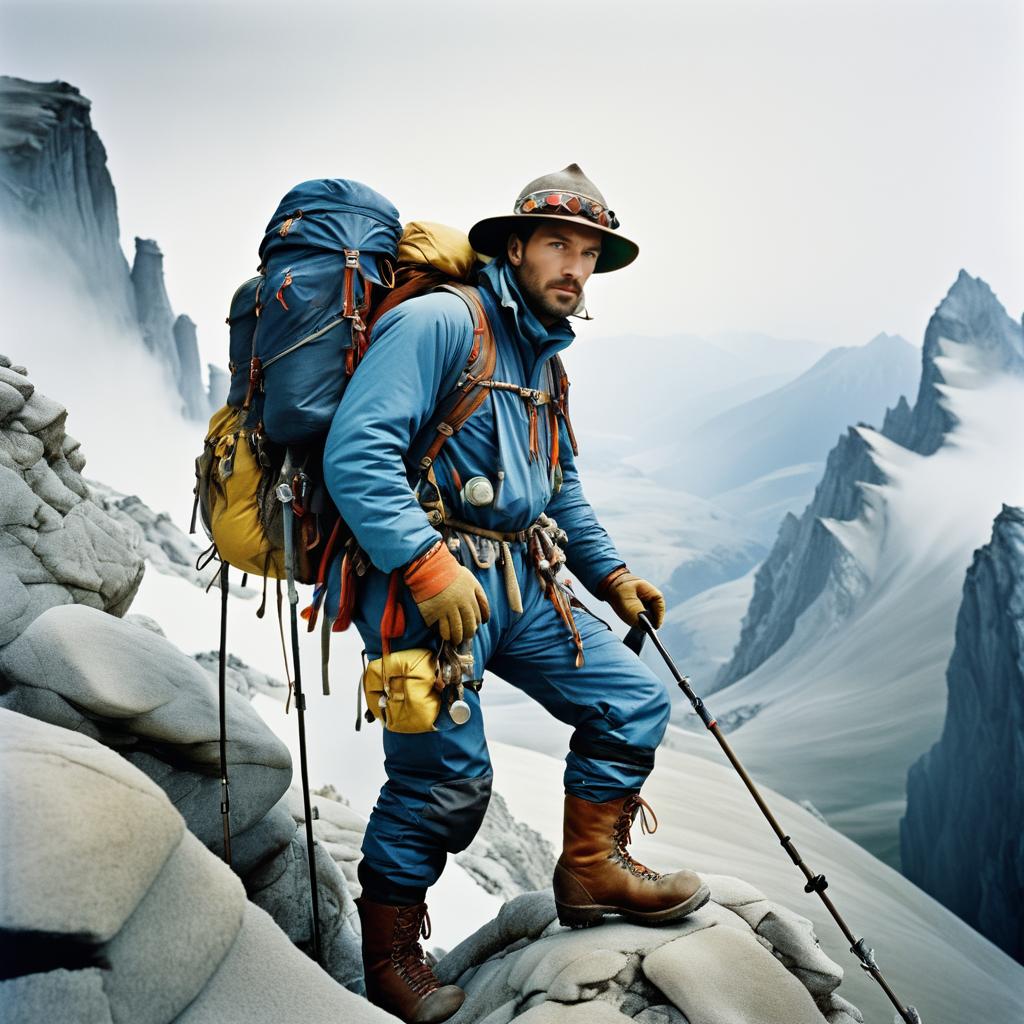 Breathtaking Mountain Climber Photography