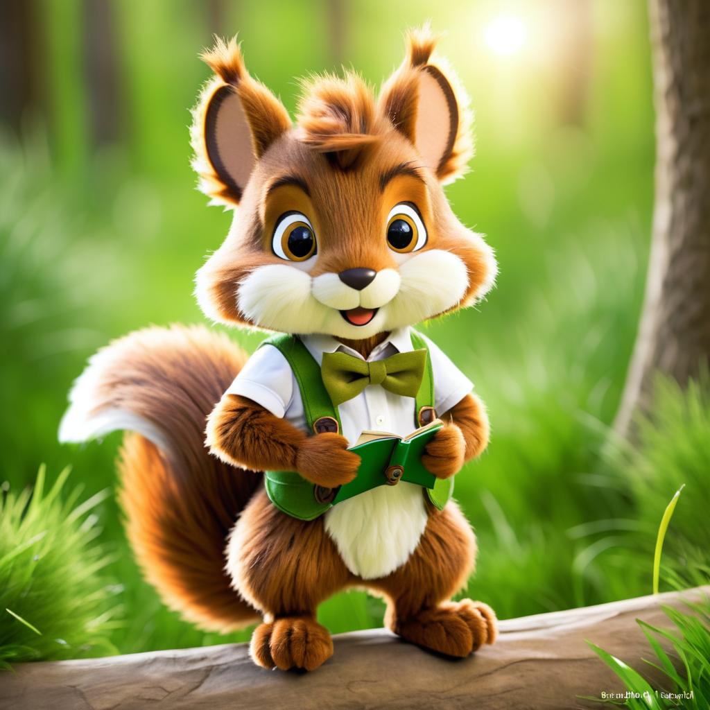 Adventurous Squirrel Character for Kids