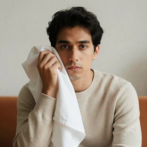 Serious Man Portrait in Soft Light