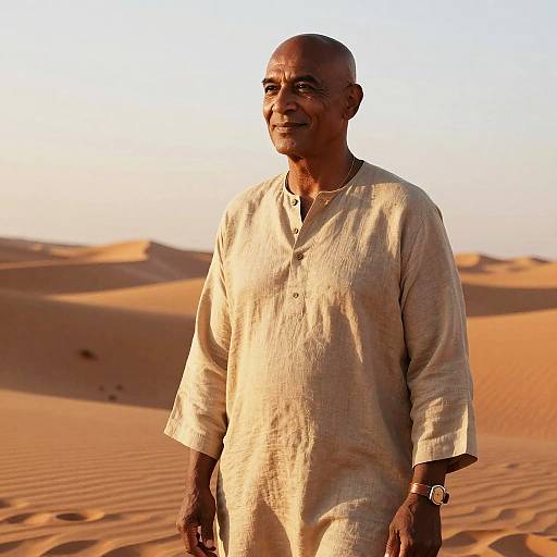 Warm Desert Portrait at Sunset