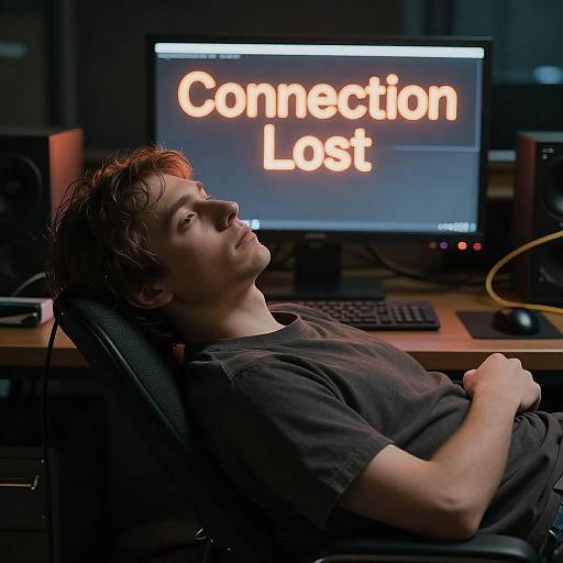 Cinematic Cyberpunk Desk Scene