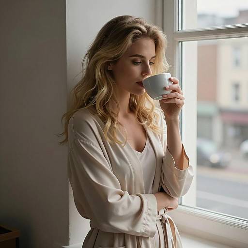 Cozy Coffee Moment by the Window