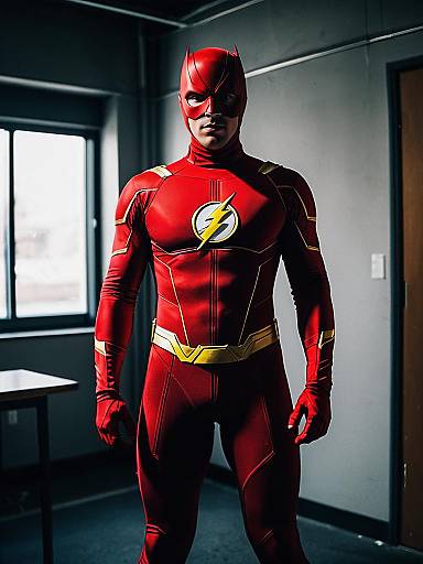 Red Speedster Hero Looking At Viewer