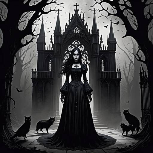 Enigmatic Gothic Artwork for Haunting Narratives
