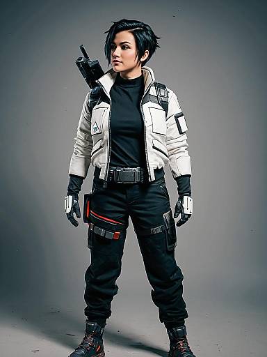 Cosplay photo of hack (apex legends). Costume clothes