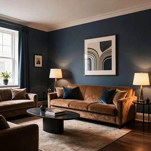 Art Deco Chic Urban Living Room