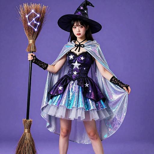 Iridescent Astral Witch Halloween Outfit