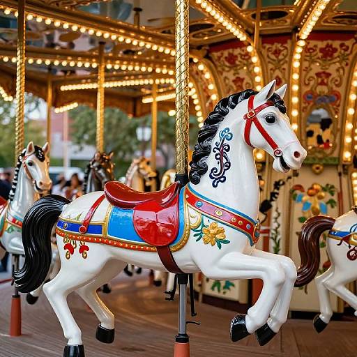 Vivid Carousel Horse on Jane's Carousel