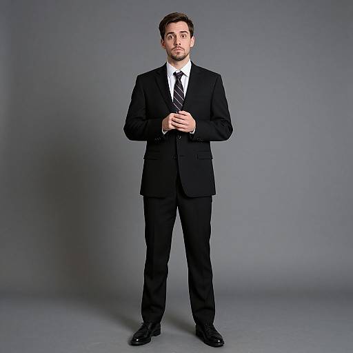 Funny Male Movie Star in Formal Suit