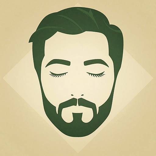Art Deco Minimalist Serene Portrait