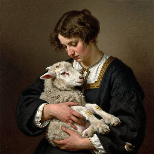 Gustave Dore Style Ukrainian with Lamb