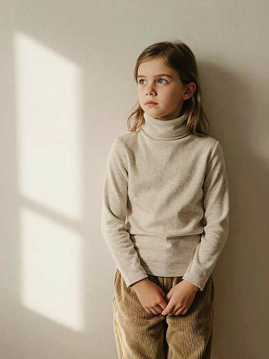 Cozy Minimalist Portrait of 9-Year-Old