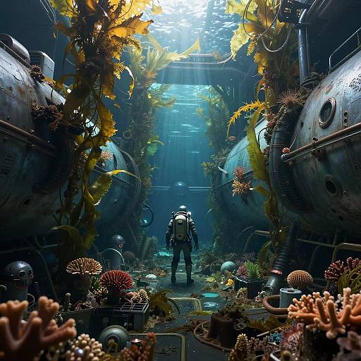 Cinematic Underwater Submarine Hangar