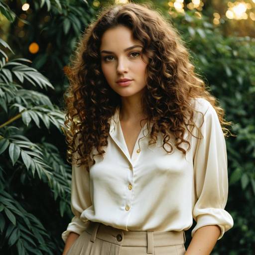 Elegant Young Woman in Nature