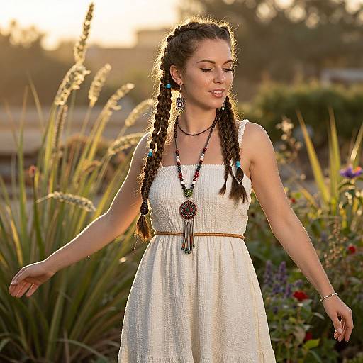 Caucasian Woman Celebrating Cultural Identity