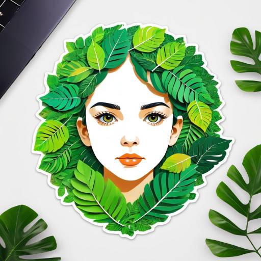 Leaf Portrait Laptop Sticker