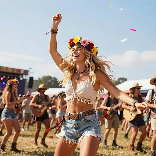 Boho Blonde Twerking at Festival