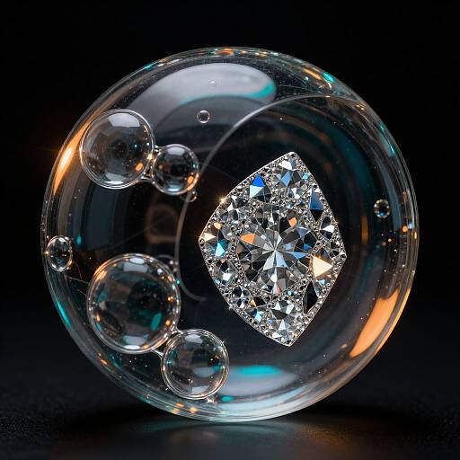 Colorful Glass Dispersion with Diamonds