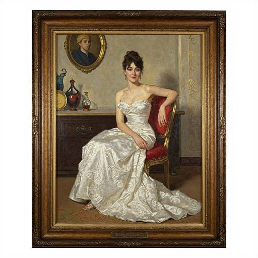 Elegant Oil Painting of The Actress