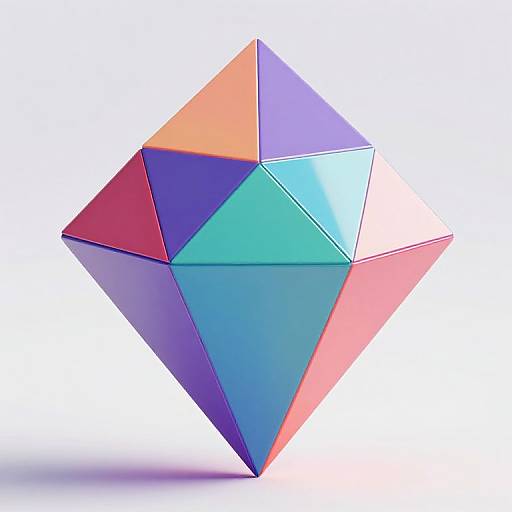 Colorful Geometric Diamond Render