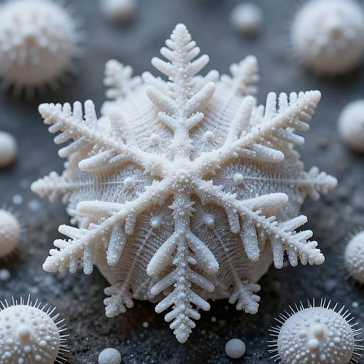 Intricate Snowflake Radiolarian Design
