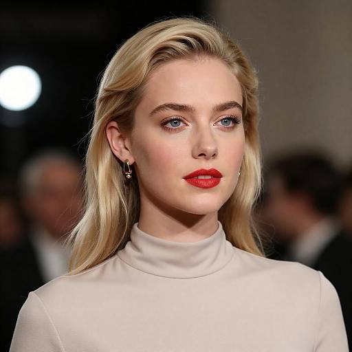 Blonde Woman in Elegant Portrait