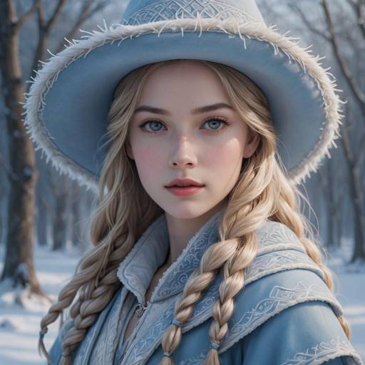 Serene Winter Elegance in Fantasy Art