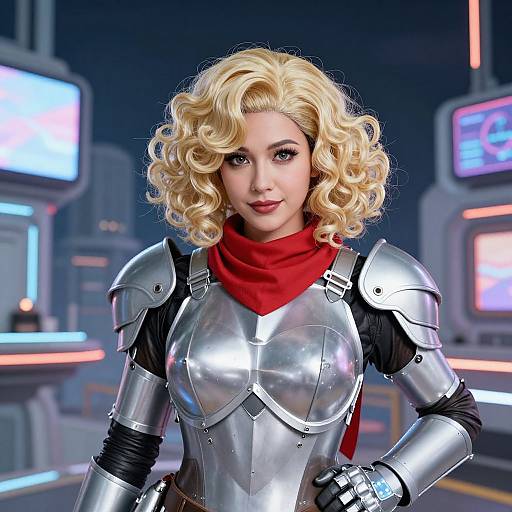 Cinematic Space Explorer Woman Portrait