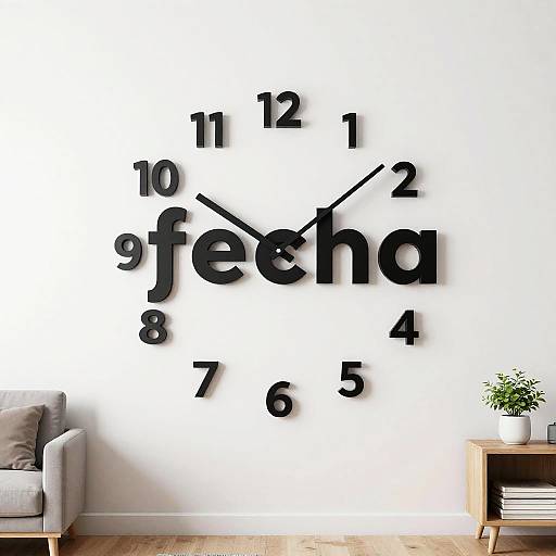Minimalist Modern 'Fecha' Wall Clock
