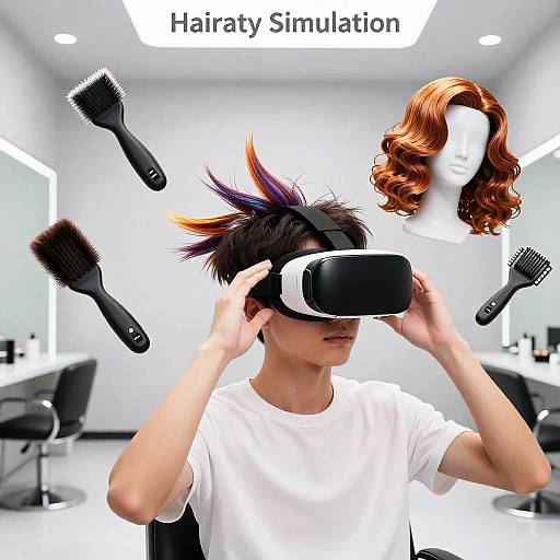 Immersive VR Haircut Simulator Experience