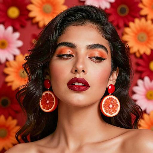 Vibrant Portrait of a Colorful Beauty