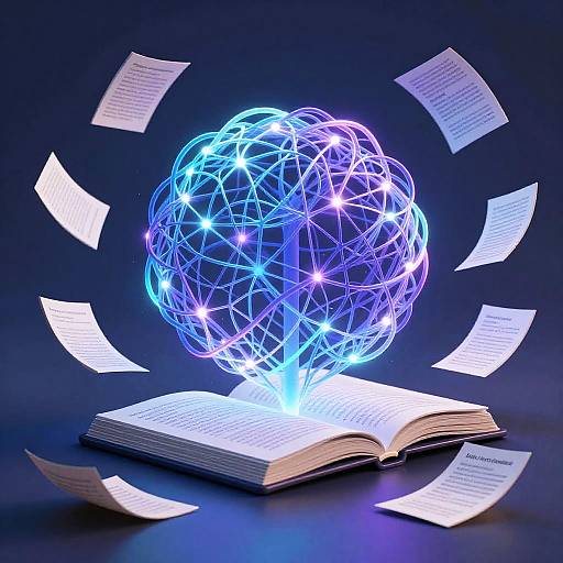 AI Journal Generator Abstract Visualization