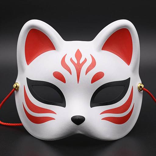 Elegant White Fox Mask Design