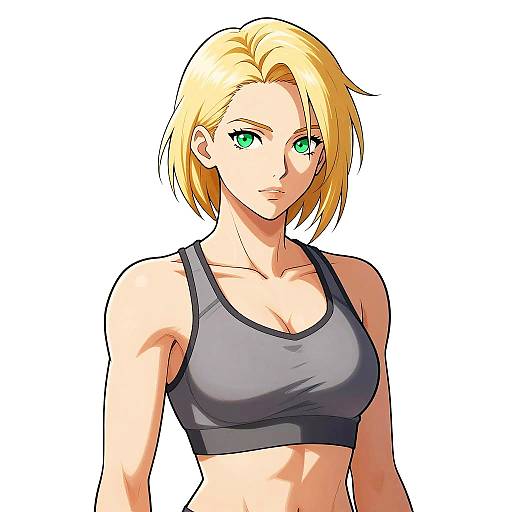 Athletic Woman Digital Illustration