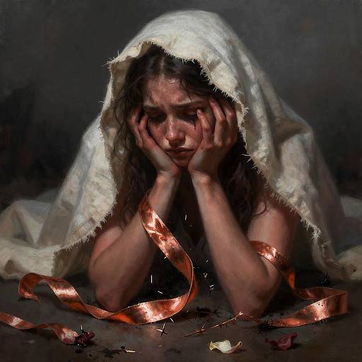 Frayed Heartbreak in Dusky Coral