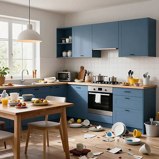 Chaotic Scandinavian Style Kitchen