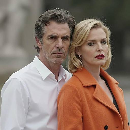 Intimate Moment Between Stylish Couple