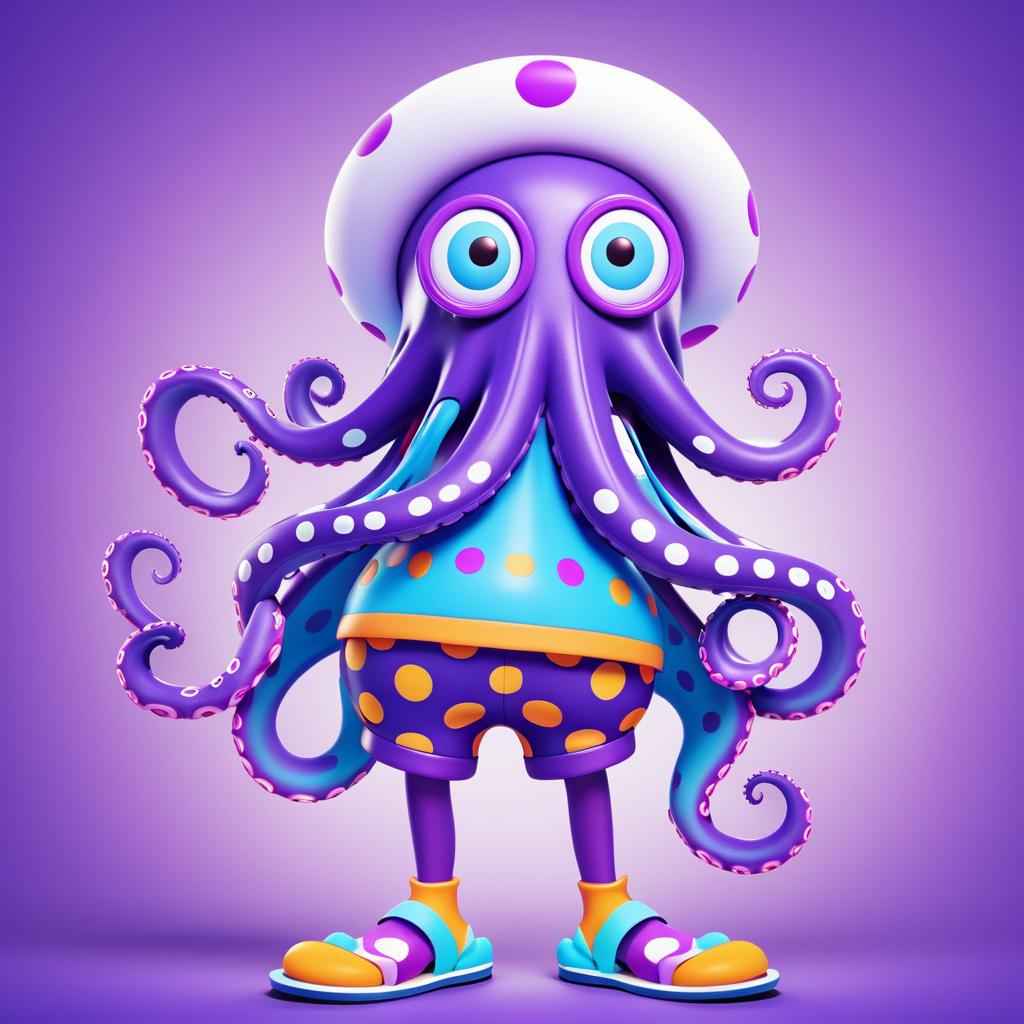 Sassy Octopus Character Concept Art