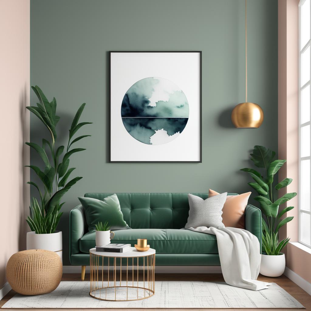 Cozy Wall Art Mockup Photography