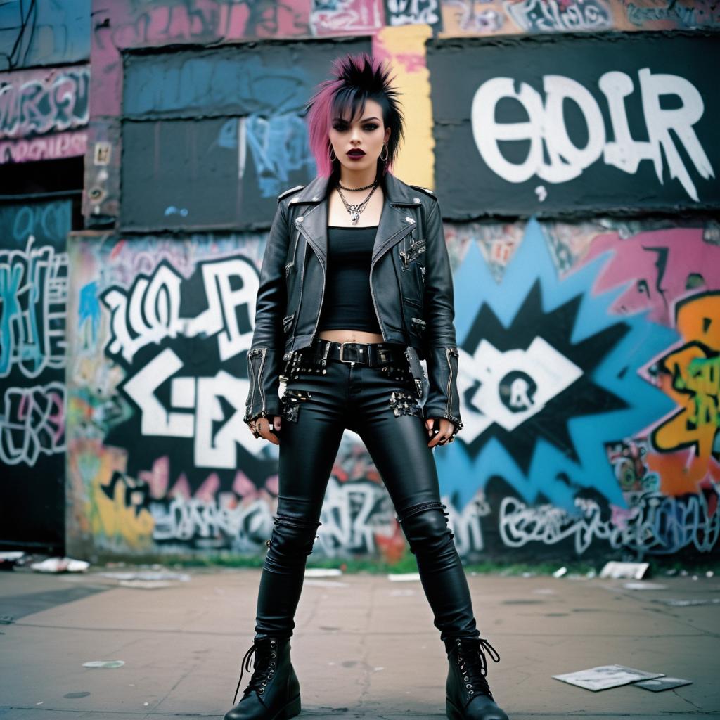 Defiant Punk Rock Vibes in Urban Setting