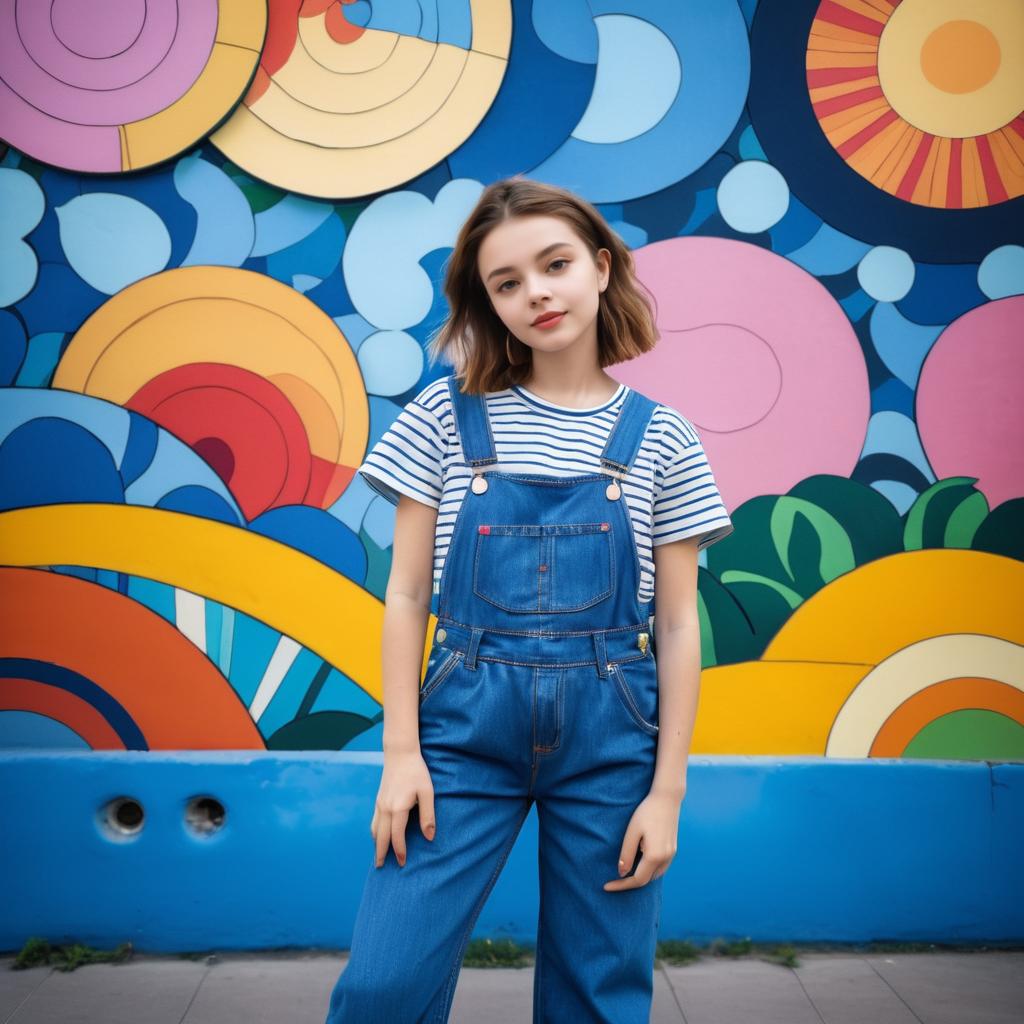 Vintage Denim Overalls Street Style Shot