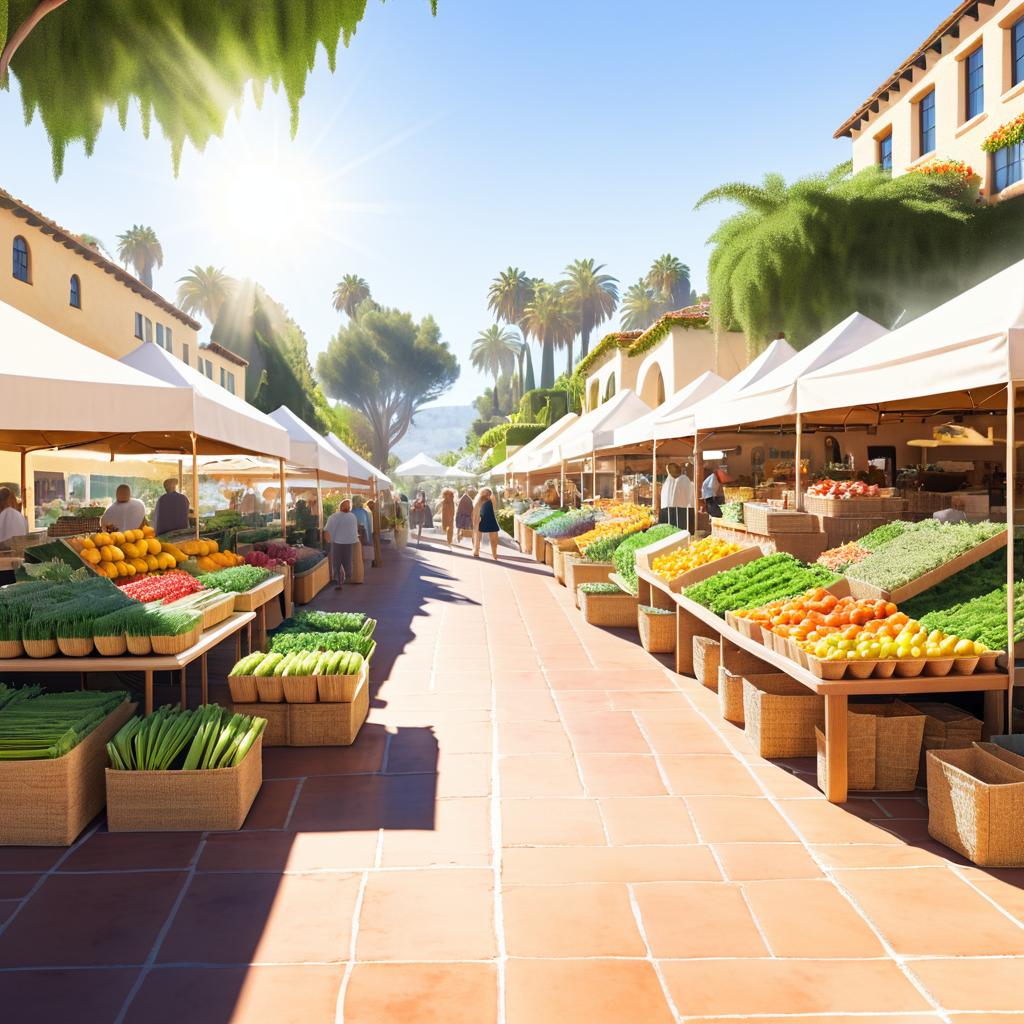 Vibrant California Farmers Market Scene