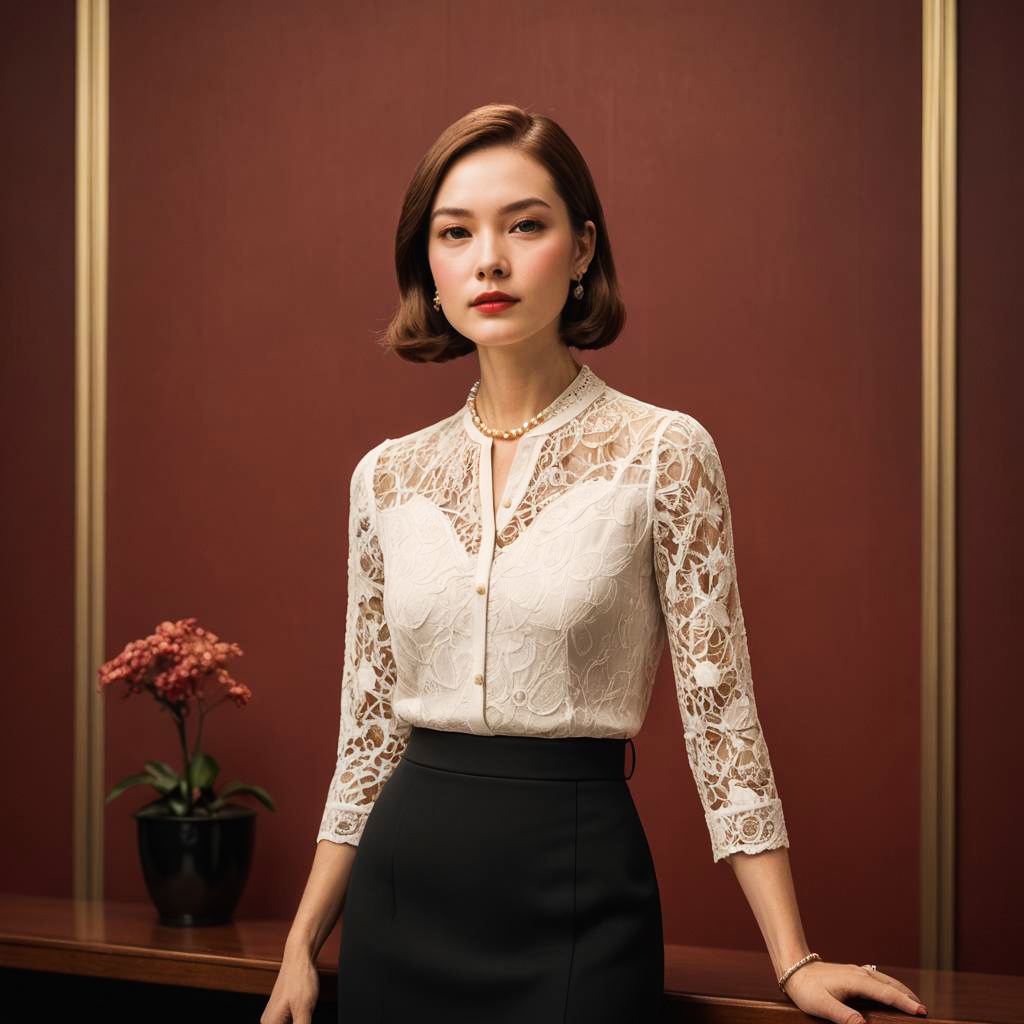 Chic Wednesday Style: Elegant Woman Portrait